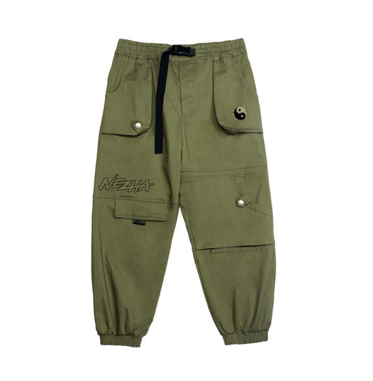 Yin Yang Army Green Cargo Pants