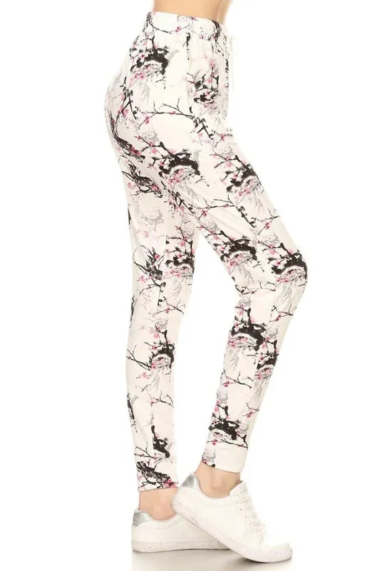 Buttery Soft Printed Joggers with Drawstring.
