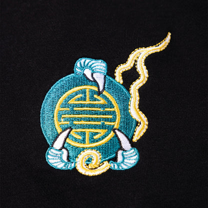 Blue Dragon Embroidery Hoodie