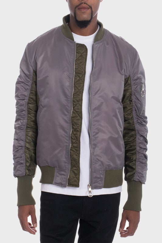 Two Tone Bomber Jacket