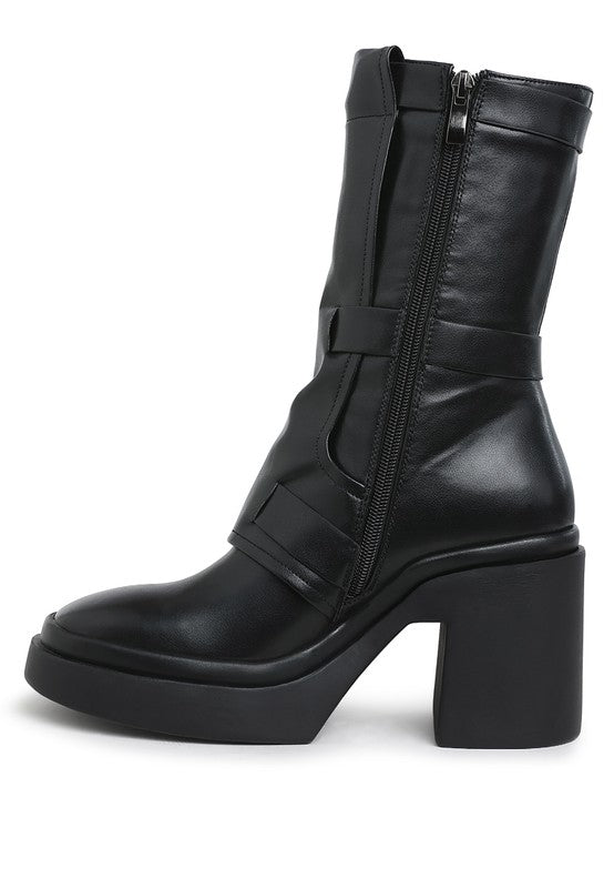 Syrah Chunky Biker Boots