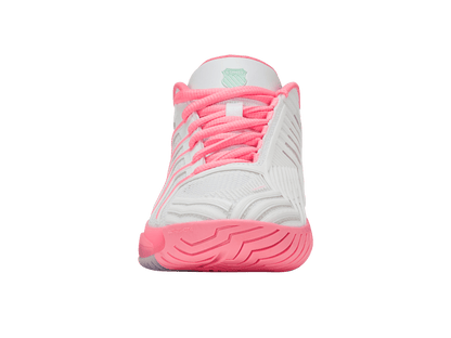 K-Swiss Women's Ultrashot 4 Court Shoes – White/Neon Pastel Pink/Hot Neon Pink