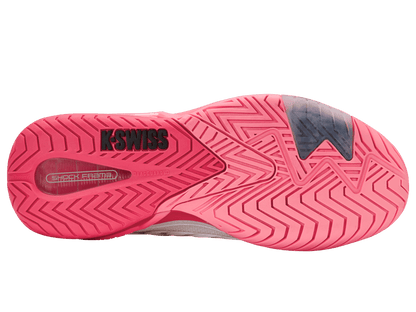 K-Swiss Women's Ultrashot 4 Court Shoes – White/Neon Pastel Pink/Hot Neon Pink