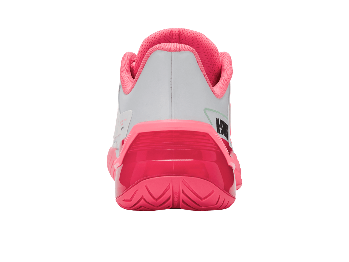 K-Swiss Women's Ultrashot 4 Court Shoes – White/Neon Pastel Pink/Hot Neon Pink