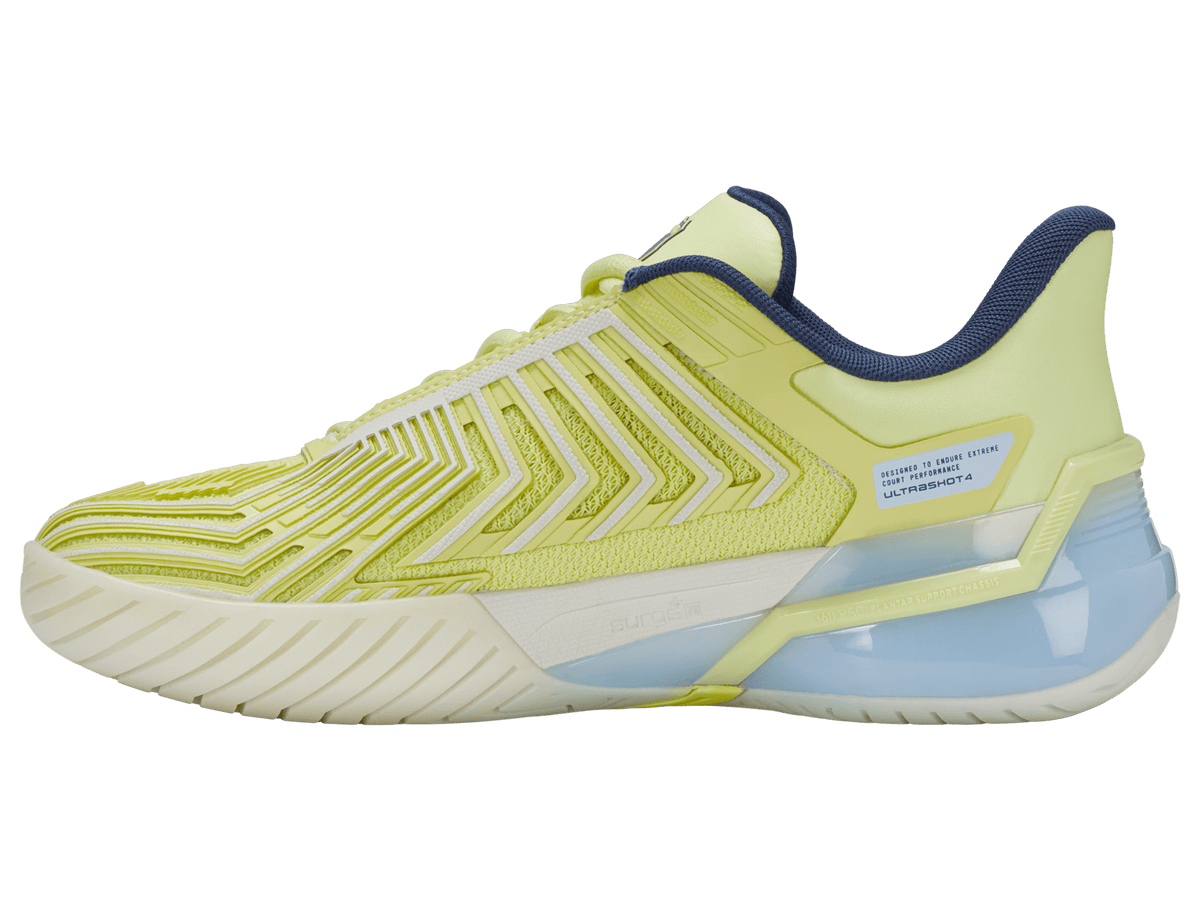 K-Swiss Women's Ultrashot 4 Court Shoes – Luminary Green/Blanc de Blanc/Ballad Blue