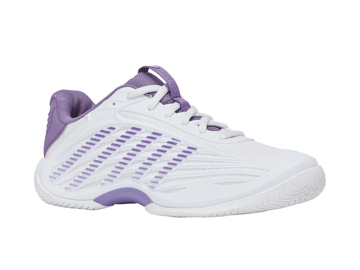 K-Swiss Women's Hypercourt Express 3 Tennis Shoes – White/Purple Haze/Lunar Rock