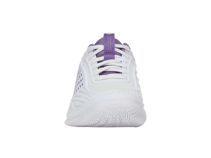 K-Swiss Women's Hypercourt Express 3 Tennis Shoes – White/Purple Haze/Lunar Rock