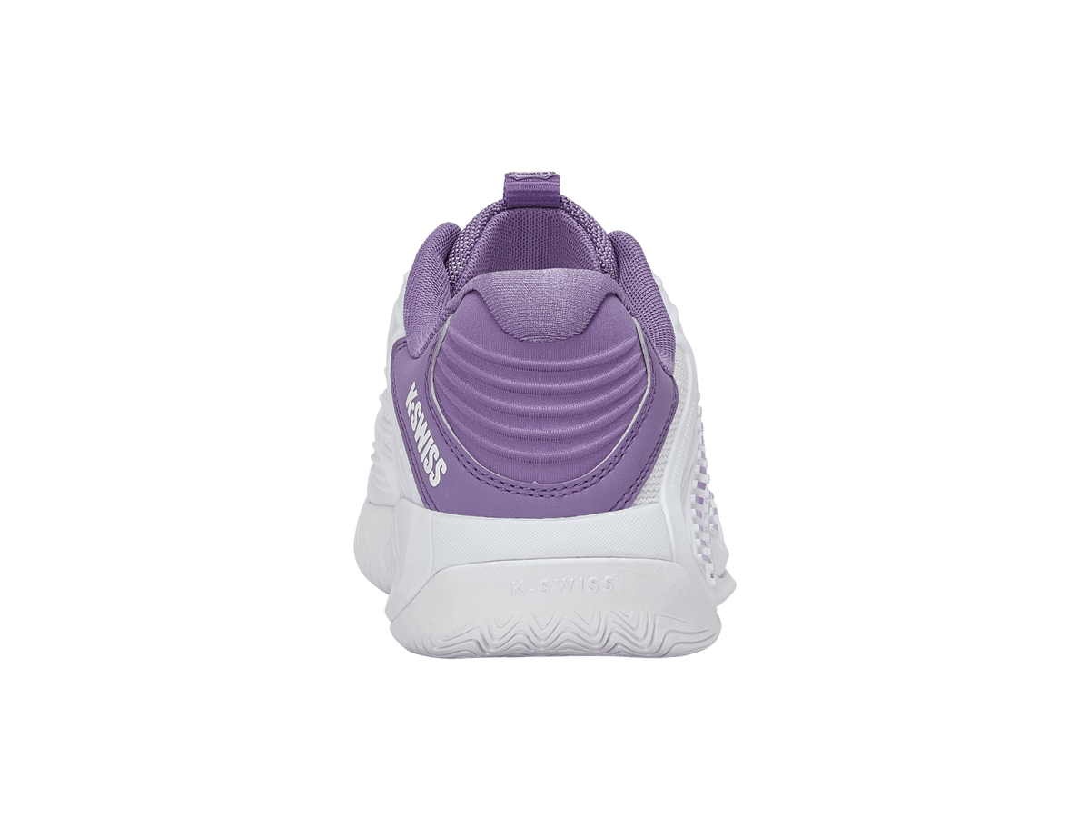 K-Swiss Women's Hypercourt Express 3 Tennis Shoes – White/Purple Haze/Lunar Rock