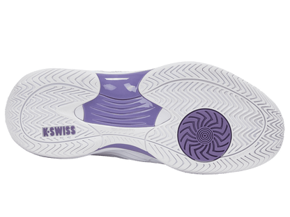 K-Swiss Women's Hypercourt Express 3 Tennis Shoes – White/Purple Haze/Lunar Rock