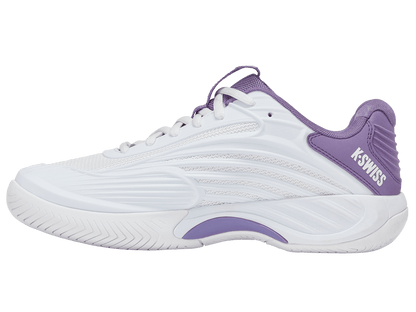 K-Swiss Women's Hypercourt Express 3 Tennis Shoes – White/Purple Haze/Lunar Rock