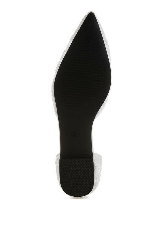 Shrami Pearl & Rhinestone Strap Flat Sandals.