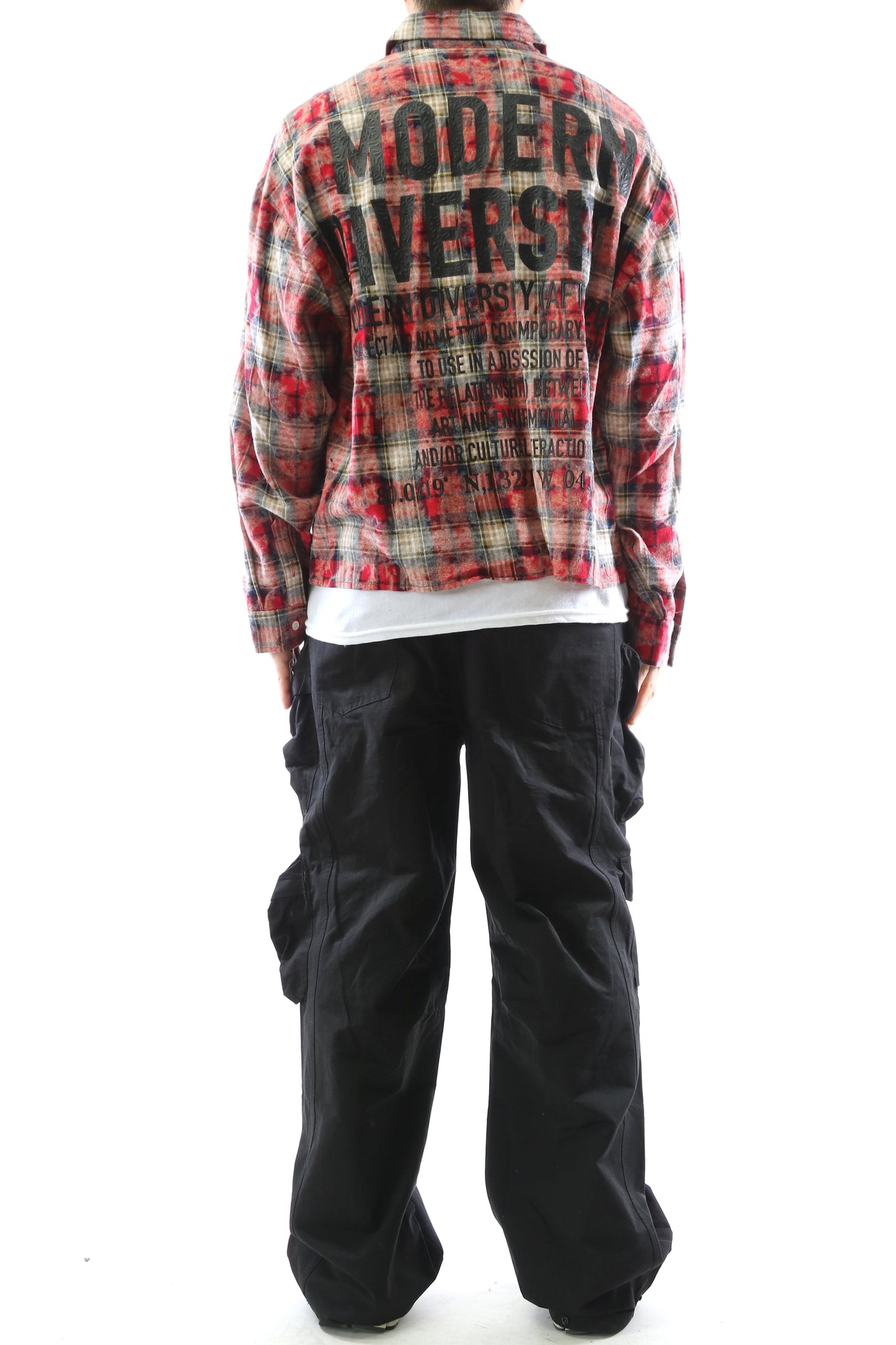 Long Sleeve Washed Flannel Crop Top Button Down Shirt