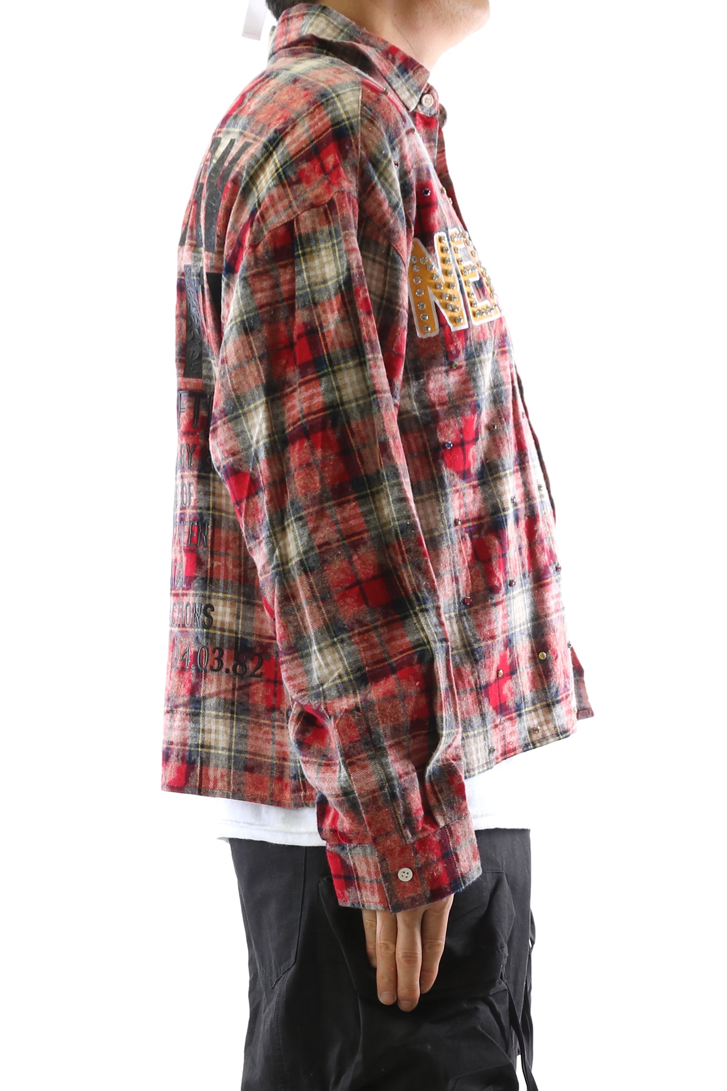 Long Sleeve Washed Flannel Crop Top Button Down Shirt