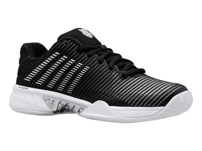 K-Swiss Women's Hypercourt Express 2 Tennis Shoes – Black/White/Silver