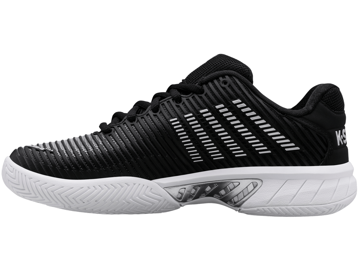 K-Swiss Women's Hypercourt Express 2 Tennis Shoes – Black/White/Silver