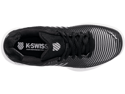 K-Swiss Women's Hypercourt Express 2 Tennis Shoes – Black/White/Silver