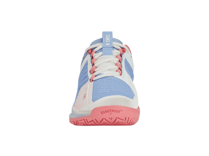 K-Swiss Women's Ultrashot 3 Court Shoes – Bright White/Open Air/Strawberry Ice
