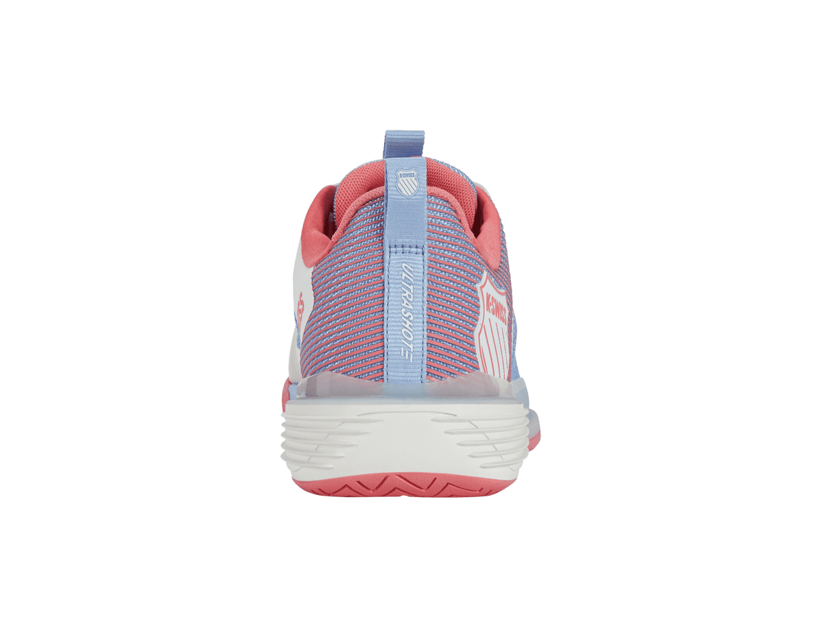 K-Swiss Women's Ultrashot 3 Court Shoes – Bright White/Open Air/Strawberry Ice
