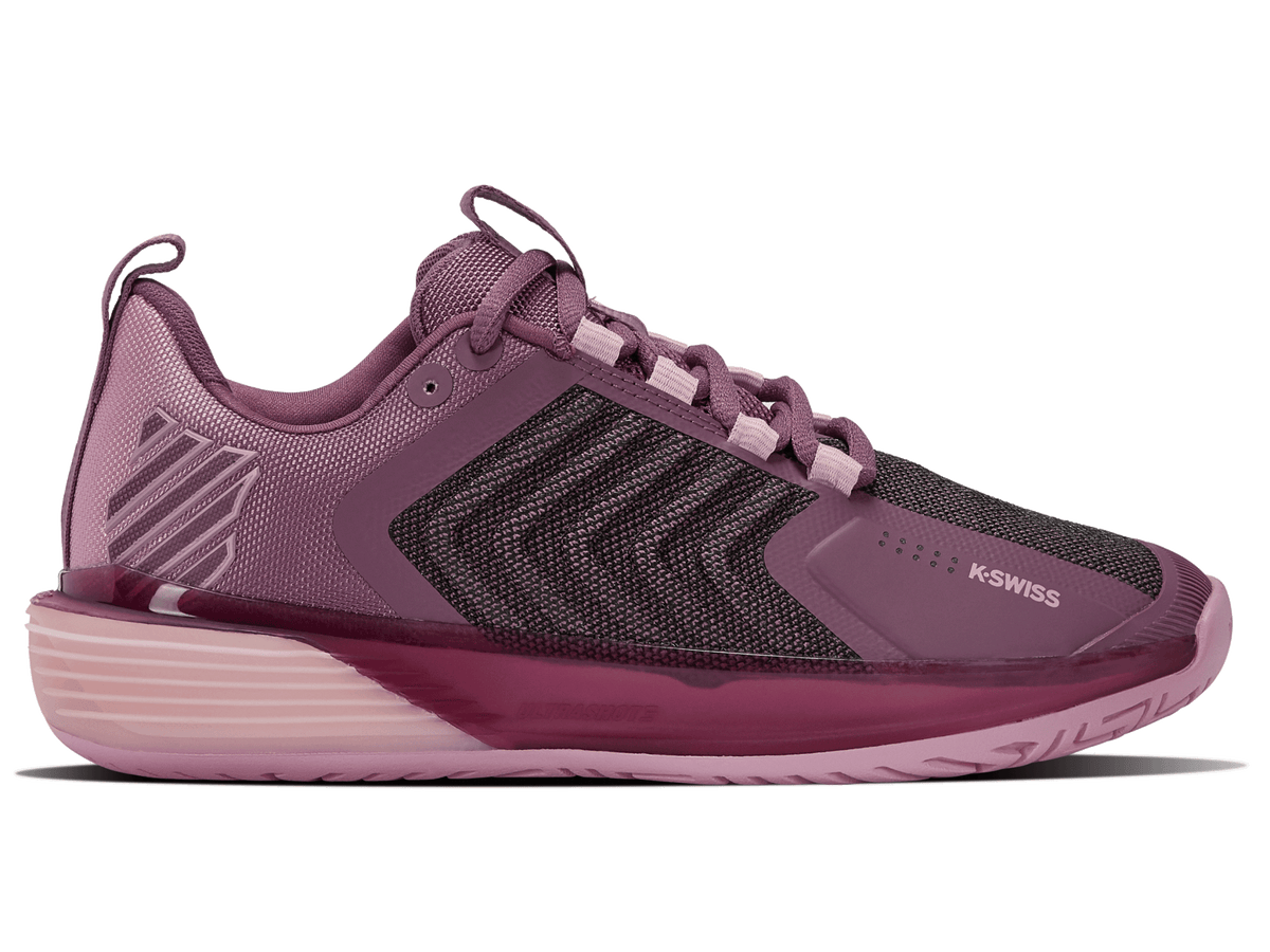 K-Swiss Women's Ultrashot 3 Court Shoes – Grape Nectar/Cameo Pink