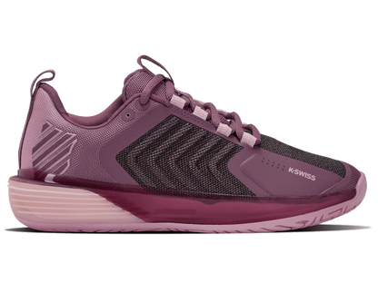K-Swiss Women's Ultrashot 3 Court Shoes – Grape Nectar/Cameo Pink