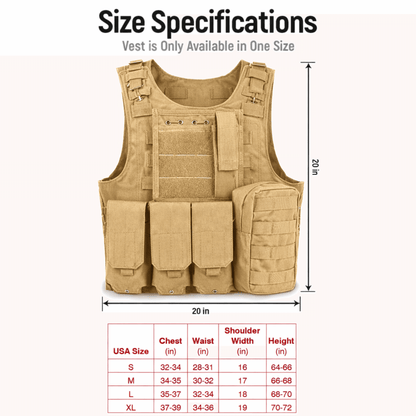 Tactical Military Tactical Plate Carrier Vest