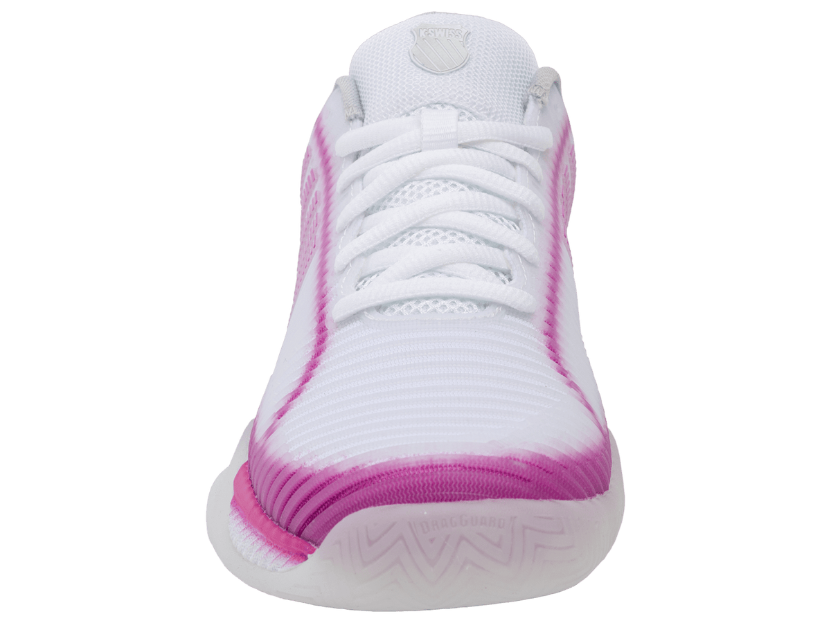K-Swiss Women's Hypercourt Express 2 Lucky in Love Court Shoes – White/Mulberry/Silver
