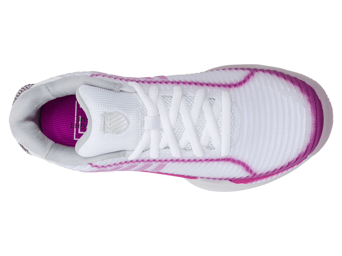 K-Swiss Women's Hypercourt Express 2 Lucky in Love Court Shoes – White/Mulberry/Silver