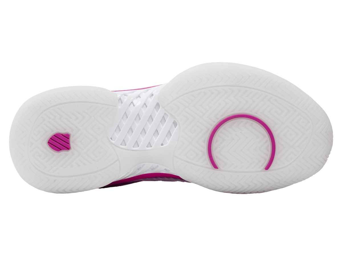 K-Swiss Women's Hypercourt Express 2 Lucky in Love Court Shoes – White/Mulberry/Silver