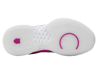 K-Swiss Women's Hypercourt Express 2 Lucky in Love Court Shoes – White/Mulberry/Silver