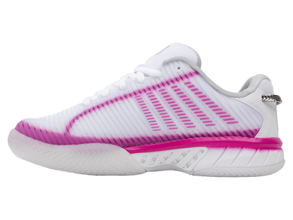 K-Swiss Women's Hypercourt Express 2 Lucky in Love Court Shoes – White/Mulberry/Silver