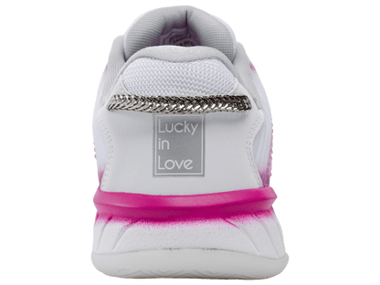 K-Swiss Women's Hypercourt Express 2 Lucky in Love Court Shoes – White/Mulberry/Silver