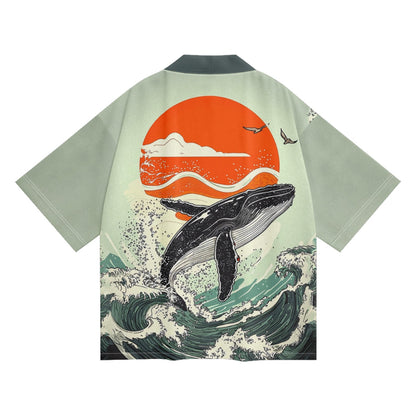Green Whale Kimono