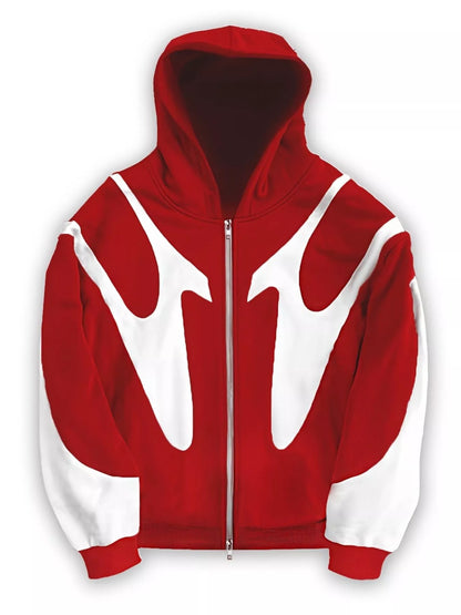 Men's oversized color-block hoodie