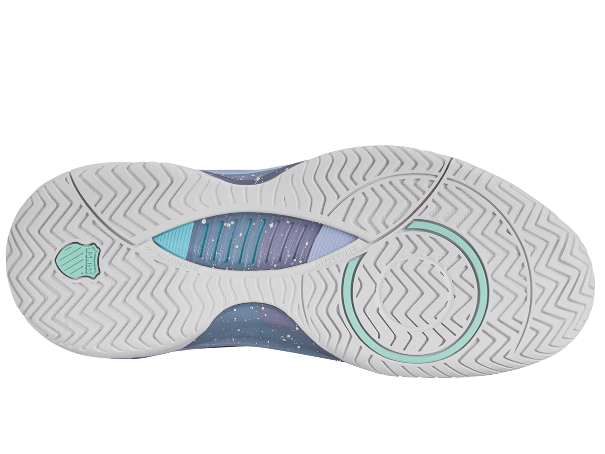 K-Swiss Women's Hypercourt Supreme 2 Court Shoes – Lilac Gray/Nimbus Cloud/Neon Purple