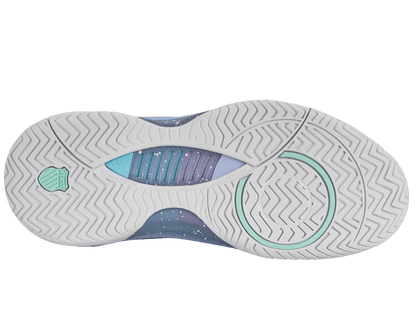 K-Swiss Women's Hypercourt Supreme 2 Court Shoes – Lilac Gray/Nimbus Cloud/Neon Purple