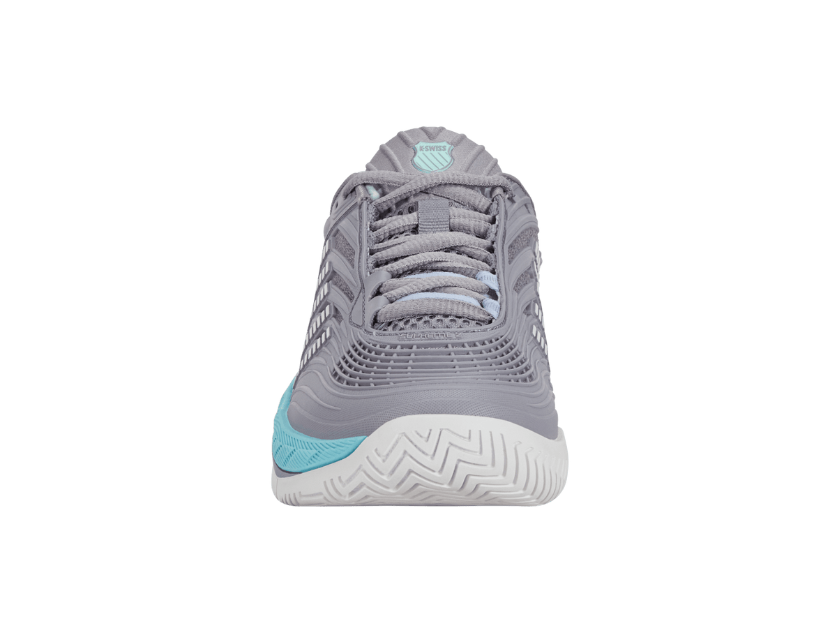 K-Swiss Women's Hypercourt Supreme 2 Court Shoes – Lilac Gray/Nimbus Cloud/Neon Purple