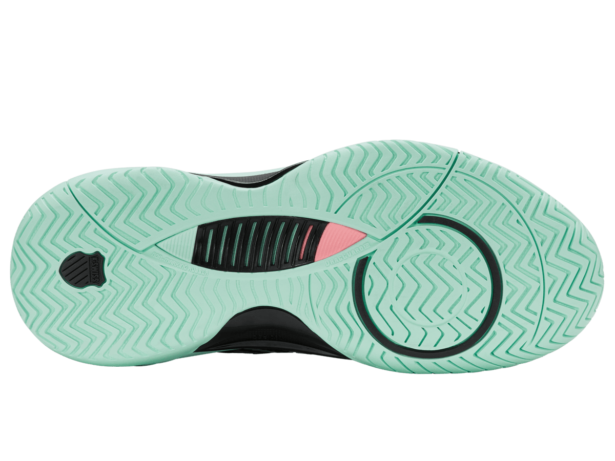 K-Swiss Women's Hypercourt Supreme 2 Court Shoes – Black/Neon Mint