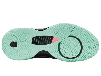 K-Swiss Women's Hypercourt Supreme 2 Court Shoes – Black/Neon Mint