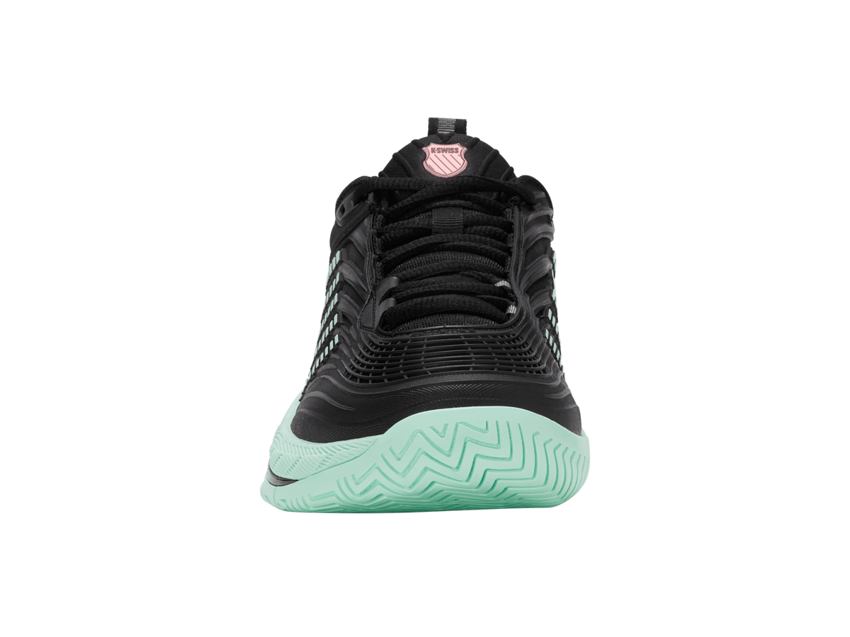 K-Swiss Women's Hypercourt Supreme 2 Court Shoes – Black/Neon Mint