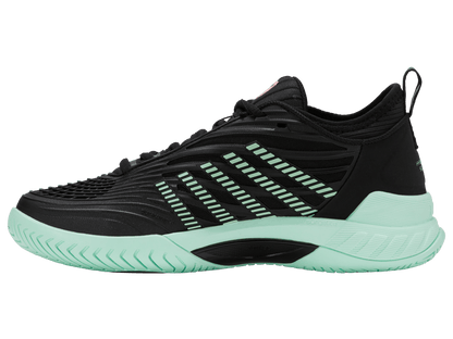 K-Swiss Women's Hypercourt Supreme 2 Court Shoes – Black/Neon Mint