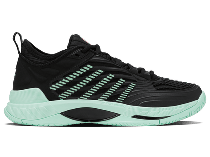 K-Swiss Women's Hypercourt Supreme 2 Court Shoes – Black/Neon Mint