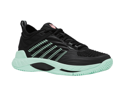 K-Swiss Women's Hypercourt Supreme 2 Court Shoes – Black/Neon Mint