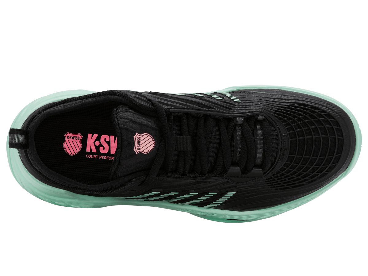 K-Swiss Women's Hypercourt Supreme 2 Court Shoes – Black/Neon Mint