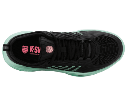 K-Swiss Women's Hypercourt Supreme 2 Court Shoes – Black/Neon Mint