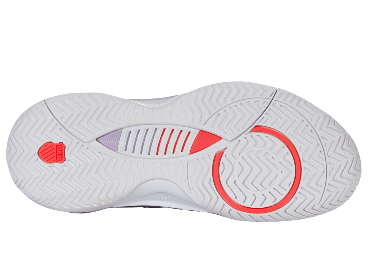 K-Swiss Women's Hypercourt Supreme 2 Court Shoes – White/Orchid Petal/Neon Blaze