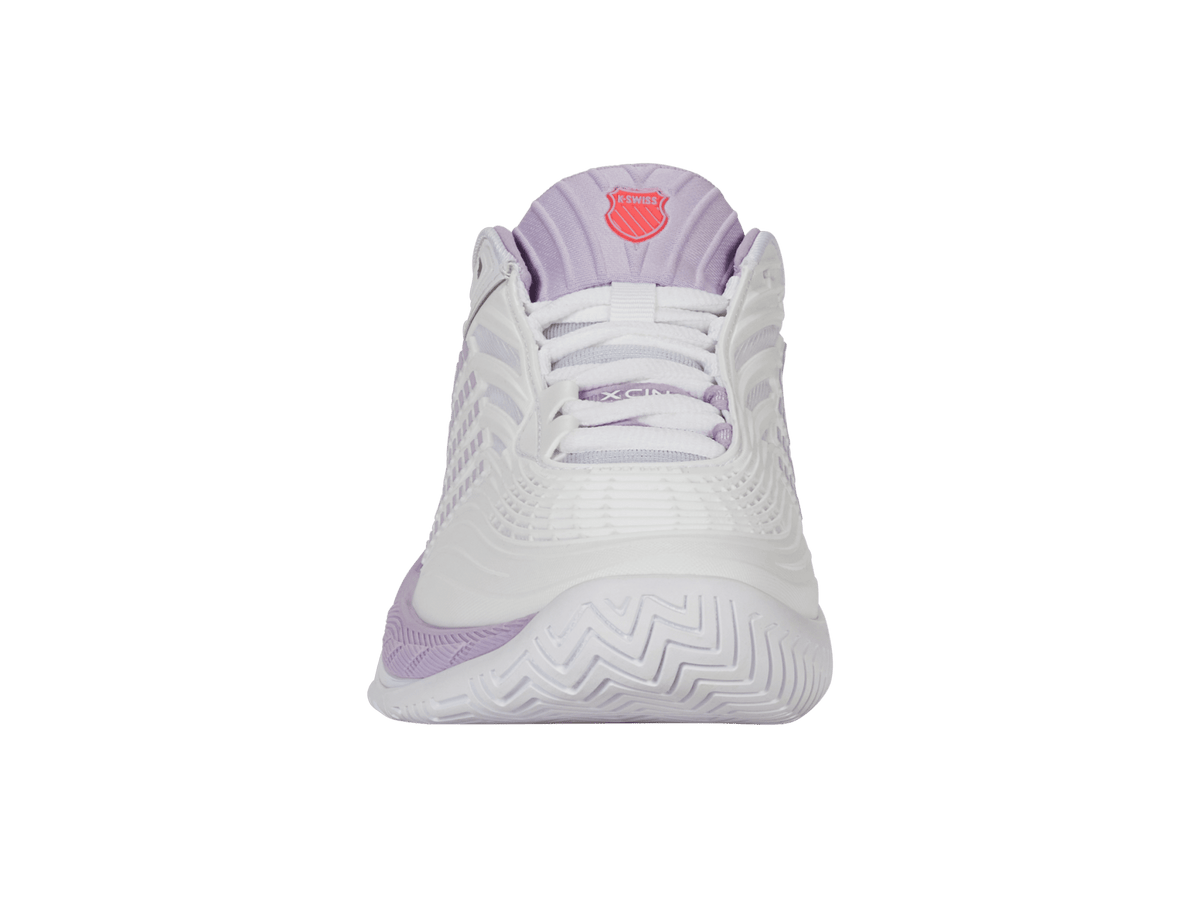 K-Swiss Women's Hypercourt Supreme 2 Court Shoes – White/Orchid Petal/Neon Blaze