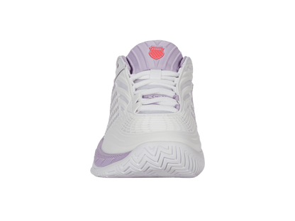 K-Swiss Women's Hypercourt Supreme 2 Court Shoes – White/Orchid Petal/Neon Blaze
