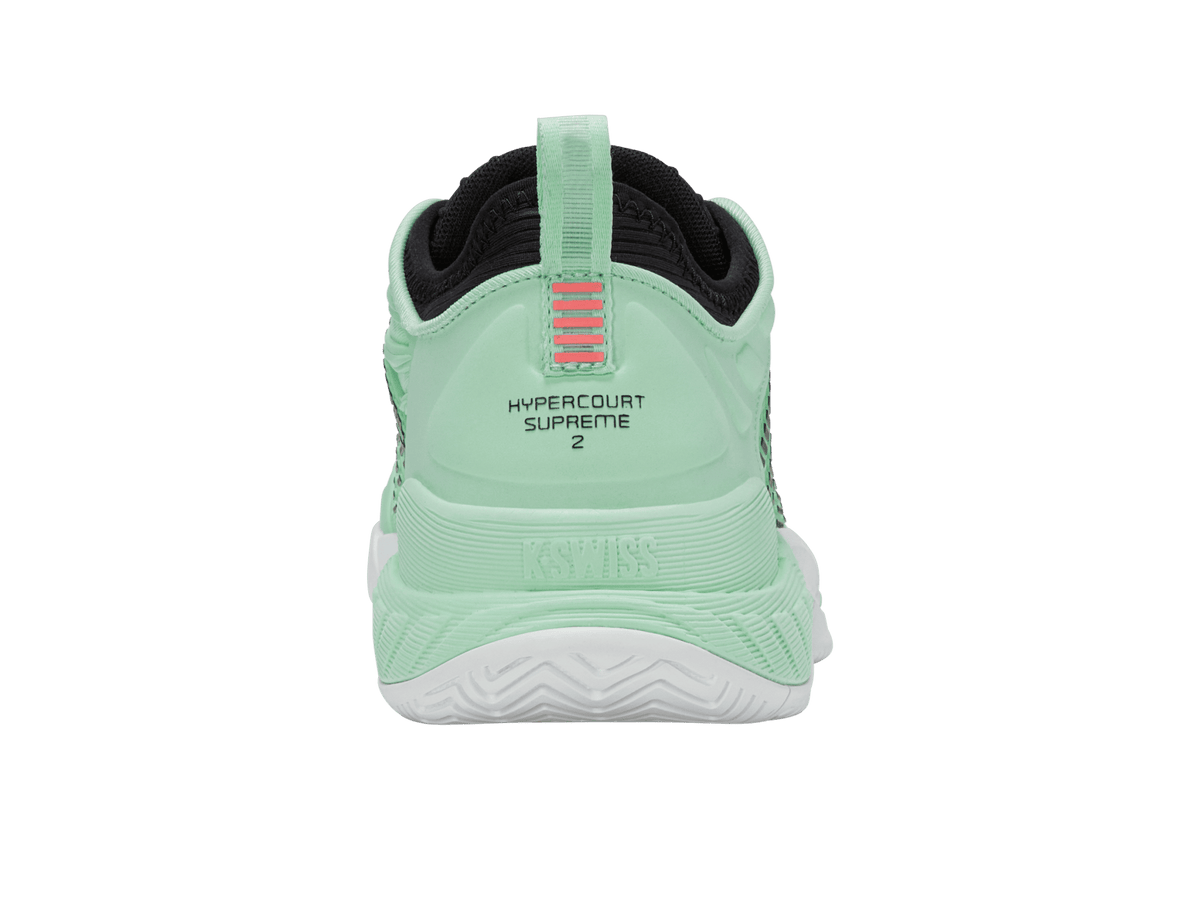 K-Swiss Women's Hypercourt Supreme 2 Court Shoes – Neon Mint/Black/White