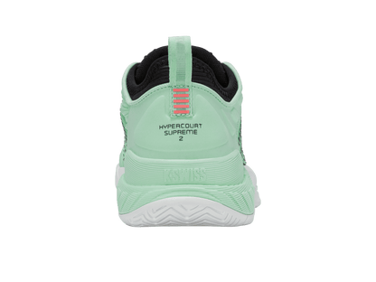 K-Swiss Women's Hypercourt Supreme 2 Court Shoes – Neon Mint/Black/White