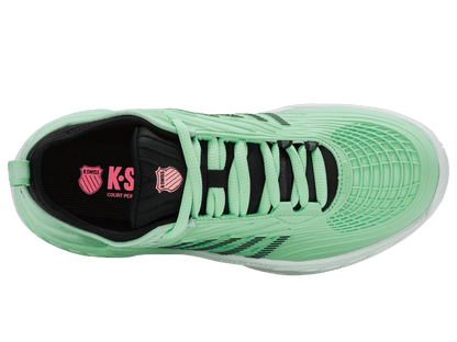 K-Swiss Women's Hypercourt Supreme 2 Court Shoes – Neon Mint/Black/White